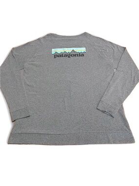 patagonia Women’s P-6 Logo Responsibili-tee - Long-Sleeve Gray T-Shirt